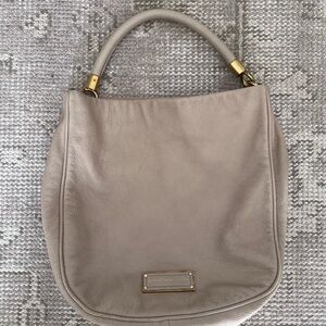 Marc by Marc Jacobs Taupe Leather Hobo Bag